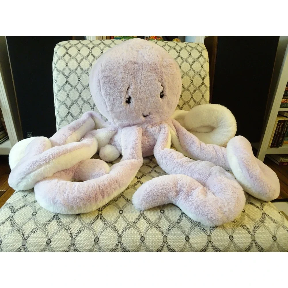 Frolics Kids Collection Octopus Plush Stuffed Animal Lavender Purple White Large